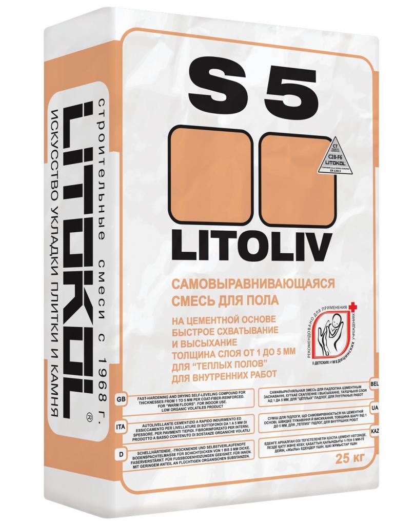 Самовыравнивающиеся смесь для пола LITOLIV S5 25 кг (ПОД ЗАКАЗ)