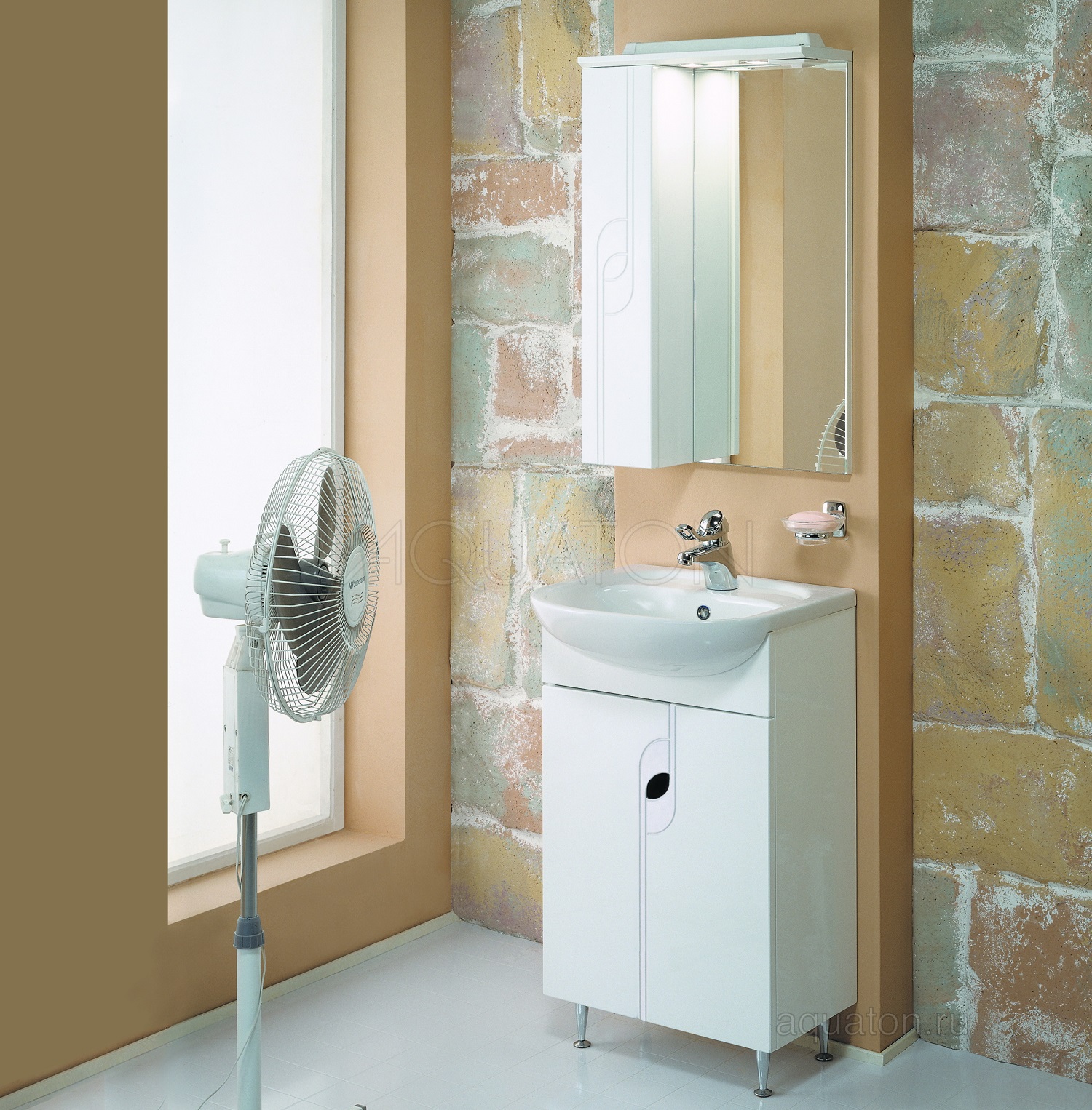 АКВАТОН. Зеркало-шкаф "Панда 50" 74-2  (798*500*172) левое