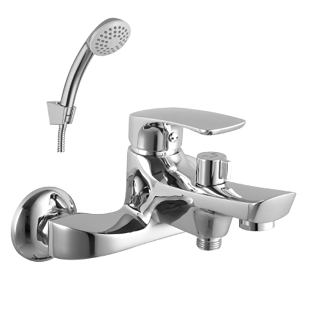 Смеситель plus Shape LM1712C для ванны с коротким изливом, дивертор с кер. пласт., с аксес.