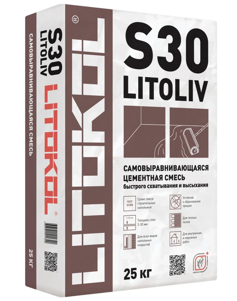 Самовыравнивающиеся смесь для пола LITOLIV S30 25 кг