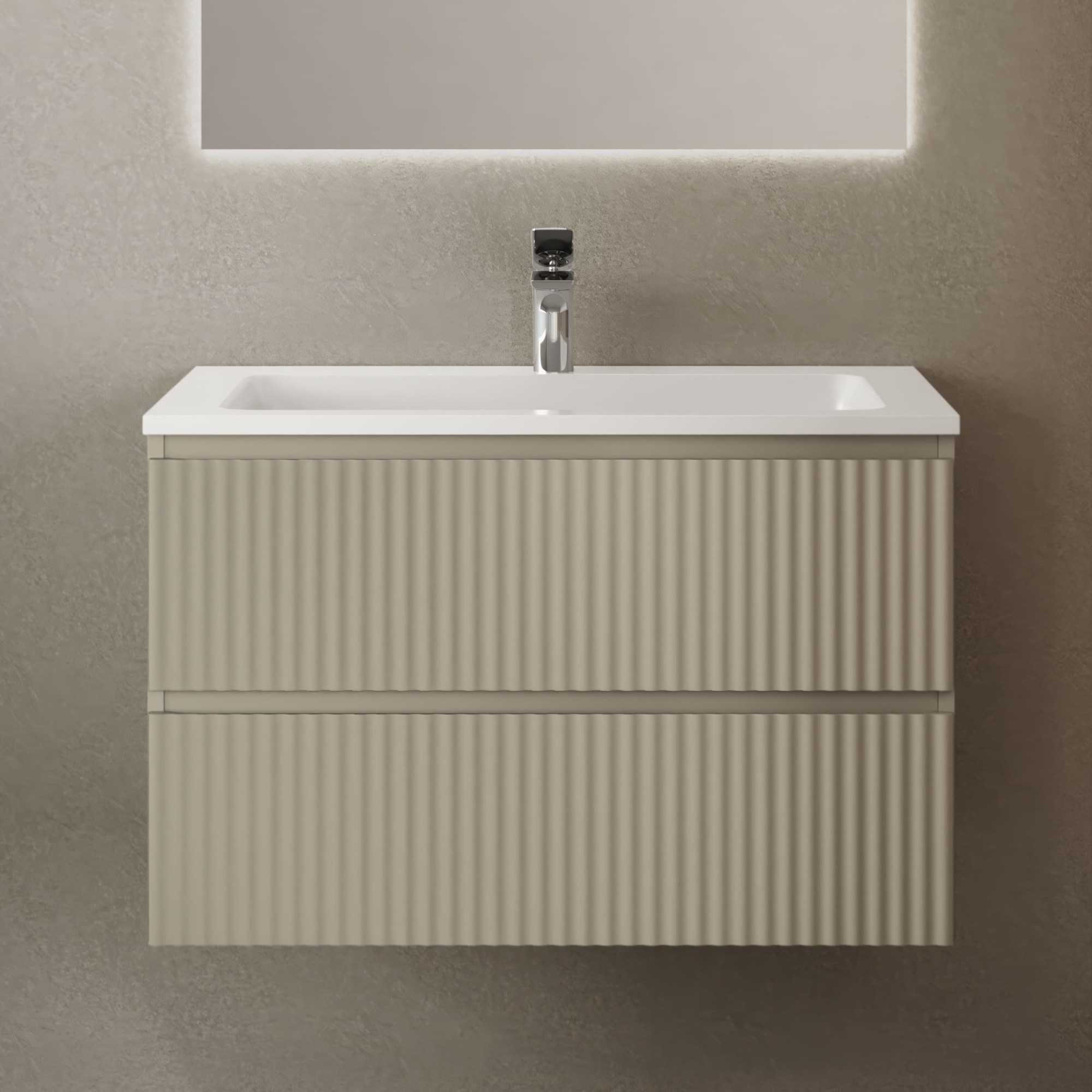 RAVAL Тумба Coste 80 подвесная Светло-коричневая Cst.01.80/P/BRS/RL