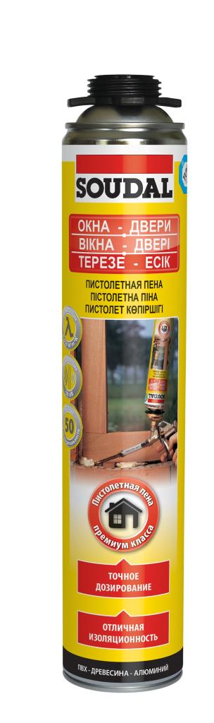 Пена монтаж. пистолетная Soudal  профессиональная 113986