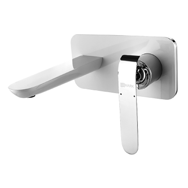 Смеситель Melange LM4926CW для умывальника встраиваемый, хром/белый