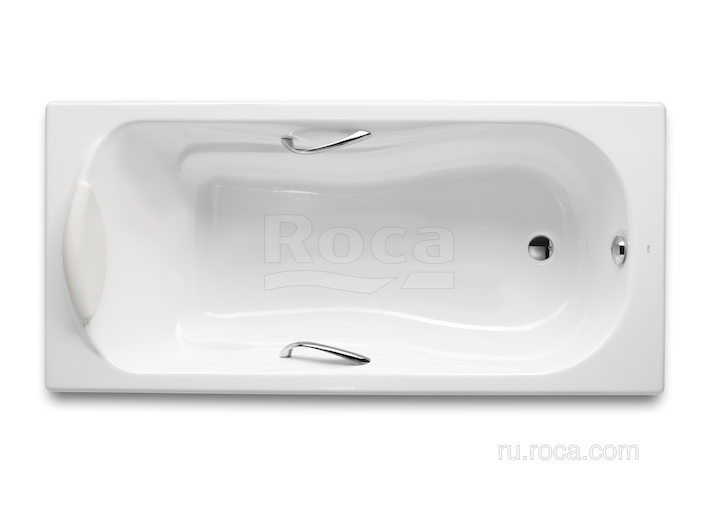 ROCA. Ванна чугунная HAITI  170х80 с отв. для ручек 7.2327.G.000.R