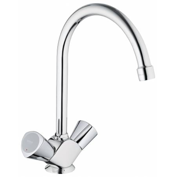 GROHE. Смеситель для раковины Costa S, высокий излив, сливной гарнитур, 21257001