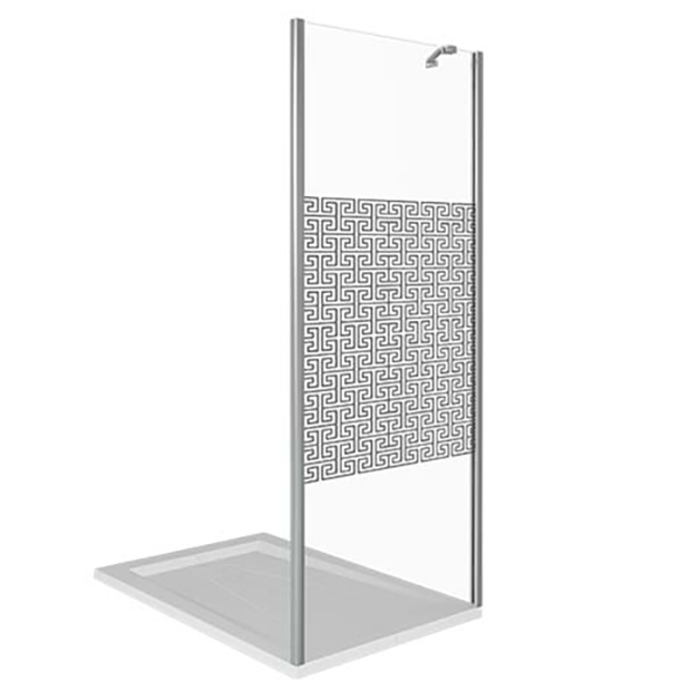 Боковая панель BAS FANTASY SP-90-F-CH 900х1850 Хром Рисунок Фэнтази 6 мм ФА00017