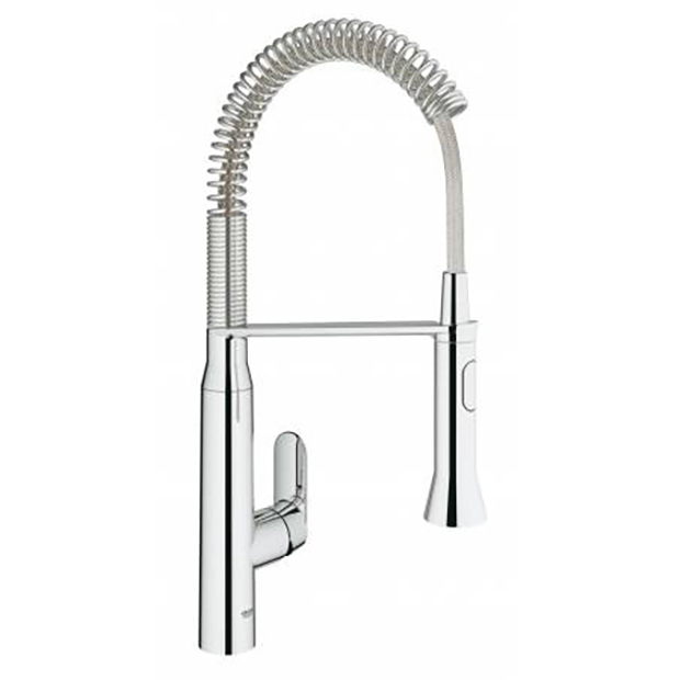 GROHE. Смеситель для мойки K7, на одно отверстие, профессиональный, уменьшенный, 31379000 